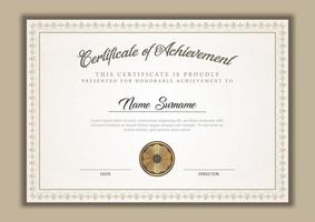 Certificate template design vector