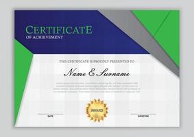 diseño de plantilla de certificado vector