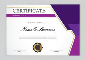 Certificate template design vector