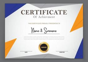 Certificate template design vector