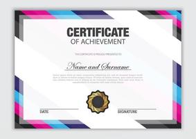 Certificate template design vector