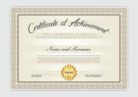 Certificate template design vector