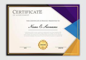 Certificate template design vector