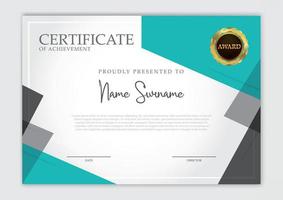 Certificate template design vector