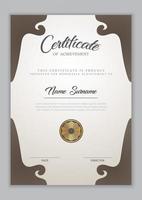 Certificate template design vector