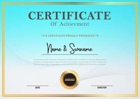 Certificate template design vector