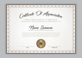 Certificate template design vector