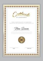 Certificate template design vector