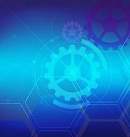 abstract digital technology with blue tech background vector design2