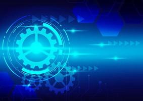 abstract digital technology with blue tech background vector design