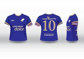 diseño de conjunto de vectores de plantilla de camisetas de fútbol de camisetas de hombres