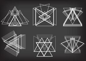 Triangles Logo Design. Vector logo with triangle creative concept.