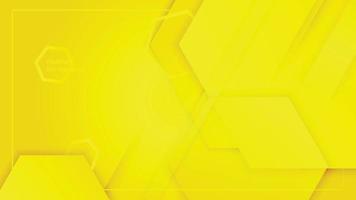 Modern yellow abstract background Composition of hexagon layout vector