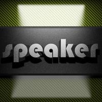 speaker word of iron on carbon photo