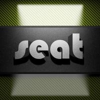 seat word of iron on carbon photo