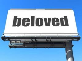 beloved word on billboard photo