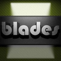 blades word of iron on carbon photo