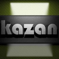 kazan word of iron on carbon photo
