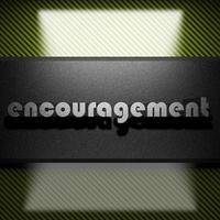 encouragement word of iron on carbon photo