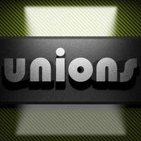 unions word of iron on carbon photo