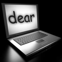 dear word on laptop photo