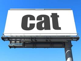 cat word on billboard photo