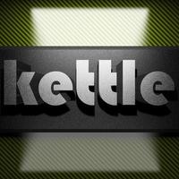 kettle word of iron on carbon photo