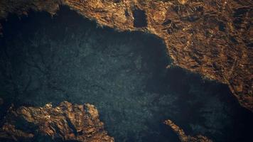 top aerial view of the red rock canyon video