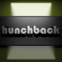 hunchback word of iron on carbon photo