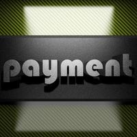 payment word of iron on carbon photo