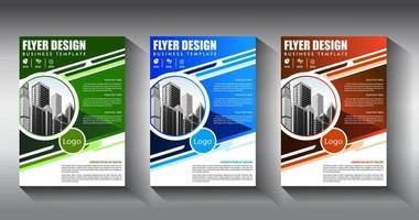 flyer business template brochure layout annual report vector