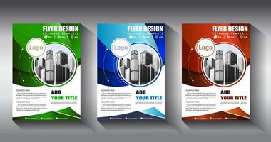 flyer business template brochure layout annual report vector