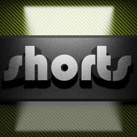 shorts word of iron on carbon photo