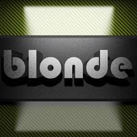 blonde word of iron on carbon photo