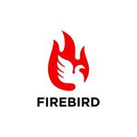 Swan fire logo template vector