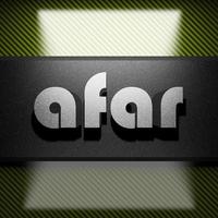 afar word of iron on carbon photo