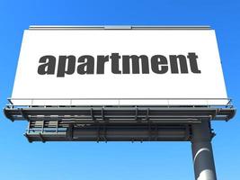 apartment word on billboard photo