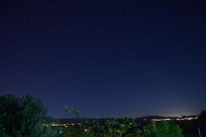 Star trails around Polaris, photo