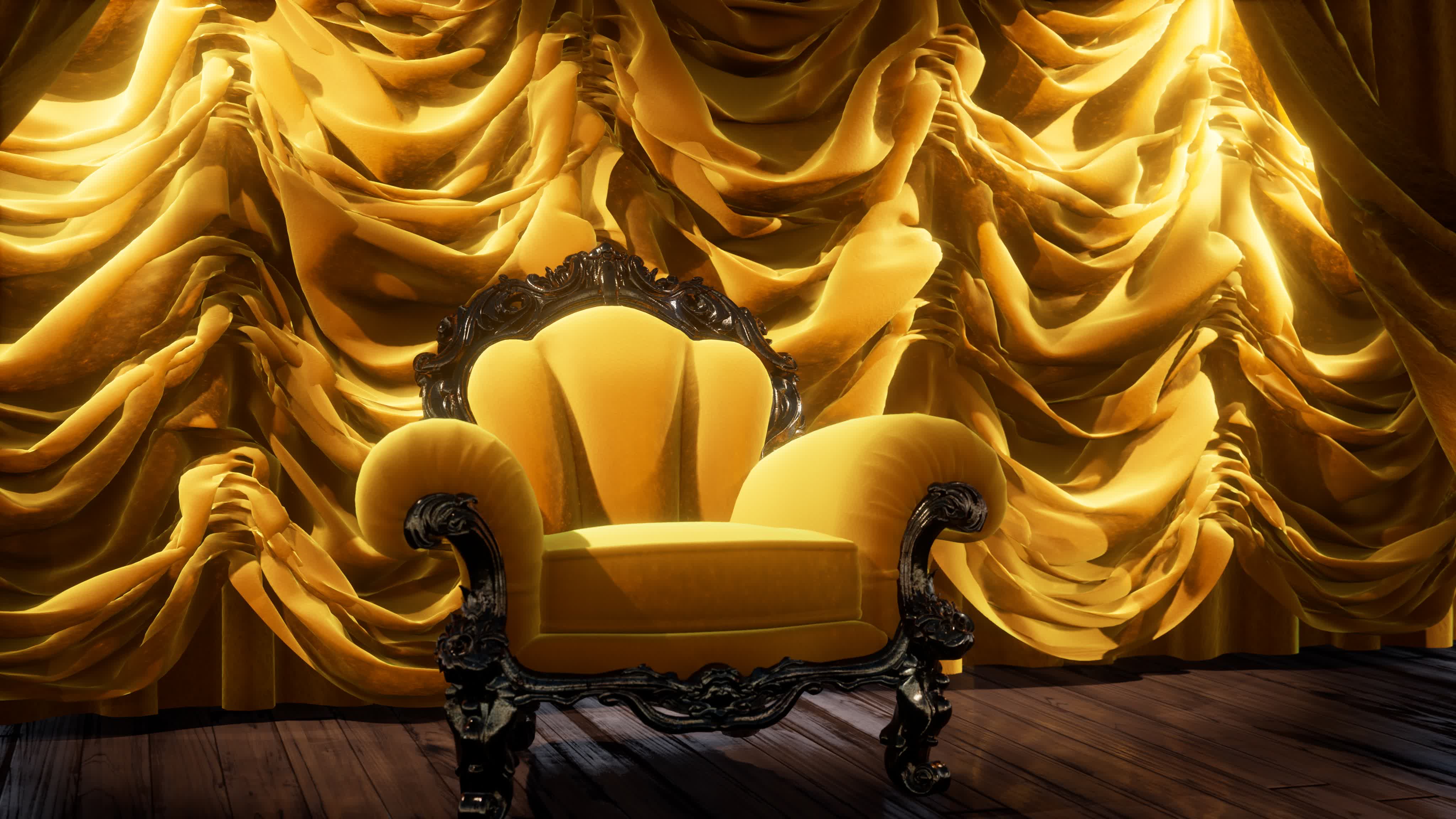luxurious theater curtain stage with chair 6016189 Stock Video at Vecteezy
