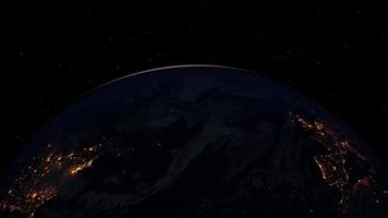 aarde globe planeet vanuit de ruimte baan video