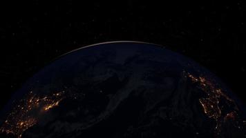 earth globe planet from space orbit video