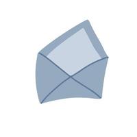 Open Envelope flat hand drawn icon. Simple vector illustration symbol.