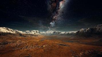 montaña del himalaya con estrella en la noche video