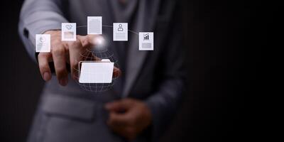 virtual Global Internet connection metaverse, Folder Document Management System, online documentation database and process automation photo