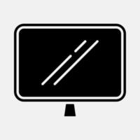 icono de glifo de monitor vector