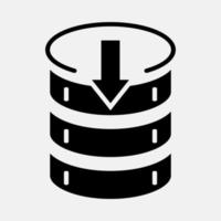 Database Glyph Icon vector