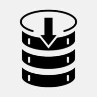 Database Glyph Icon vector