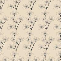 Hand drawn seamless floral pattern vector