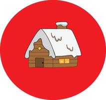 christmas house vector illustration