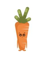 Carrot icon isolated on white background. Carrot character in cartoon style. vector